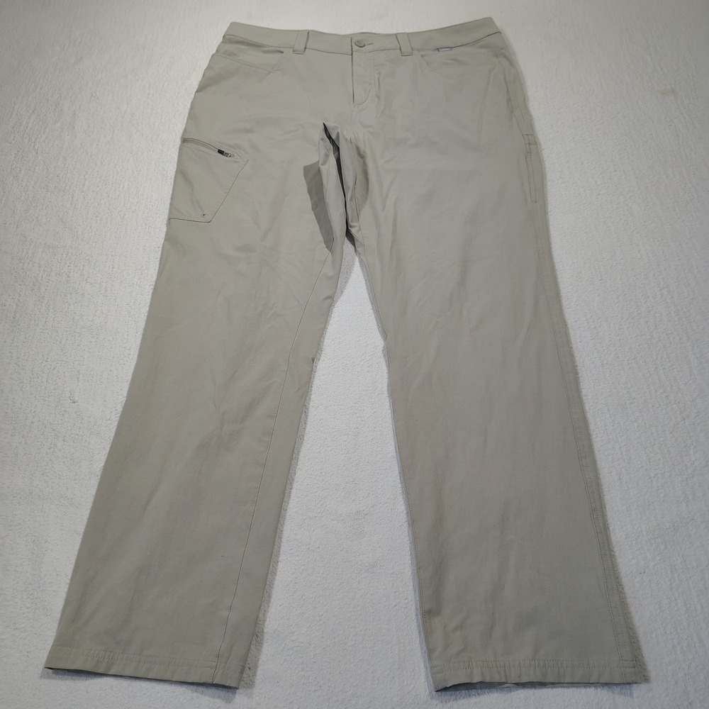 Simms Challenger Fishing Pants Men 40 Khaki Stretch Perforated Waistband 4762